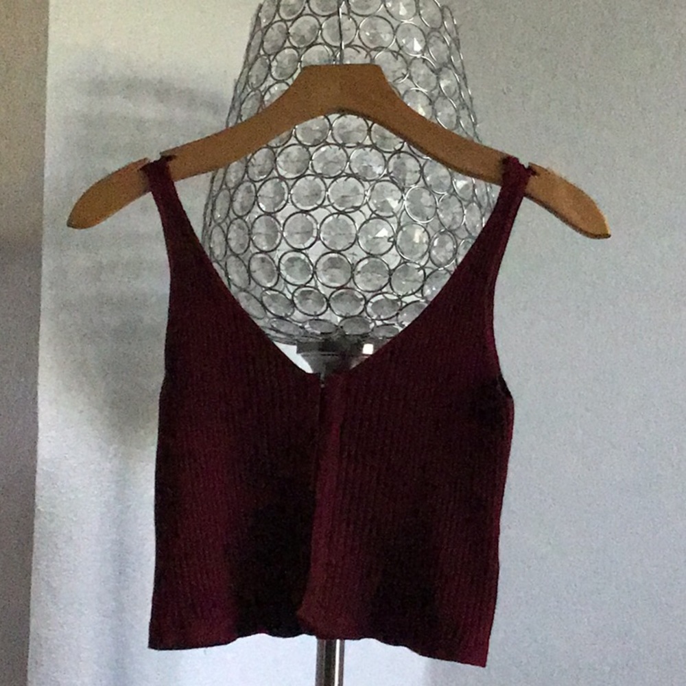Maroon crop top